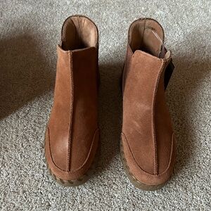 Brown Suede Ankle Boots